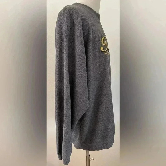 90s Vintage Iowa Hawkeyes Pullover Mock Neck | Gray | Embroidered Logo | XL - Picture 6 of 9